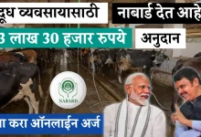 नाबार्ड देत आहे दूध व्यवसायासाठी तीन लाख तीस हजार रुपये अनुदान, पहा संपूर्ण माहिती आणि अर्ज प्रक्रिया